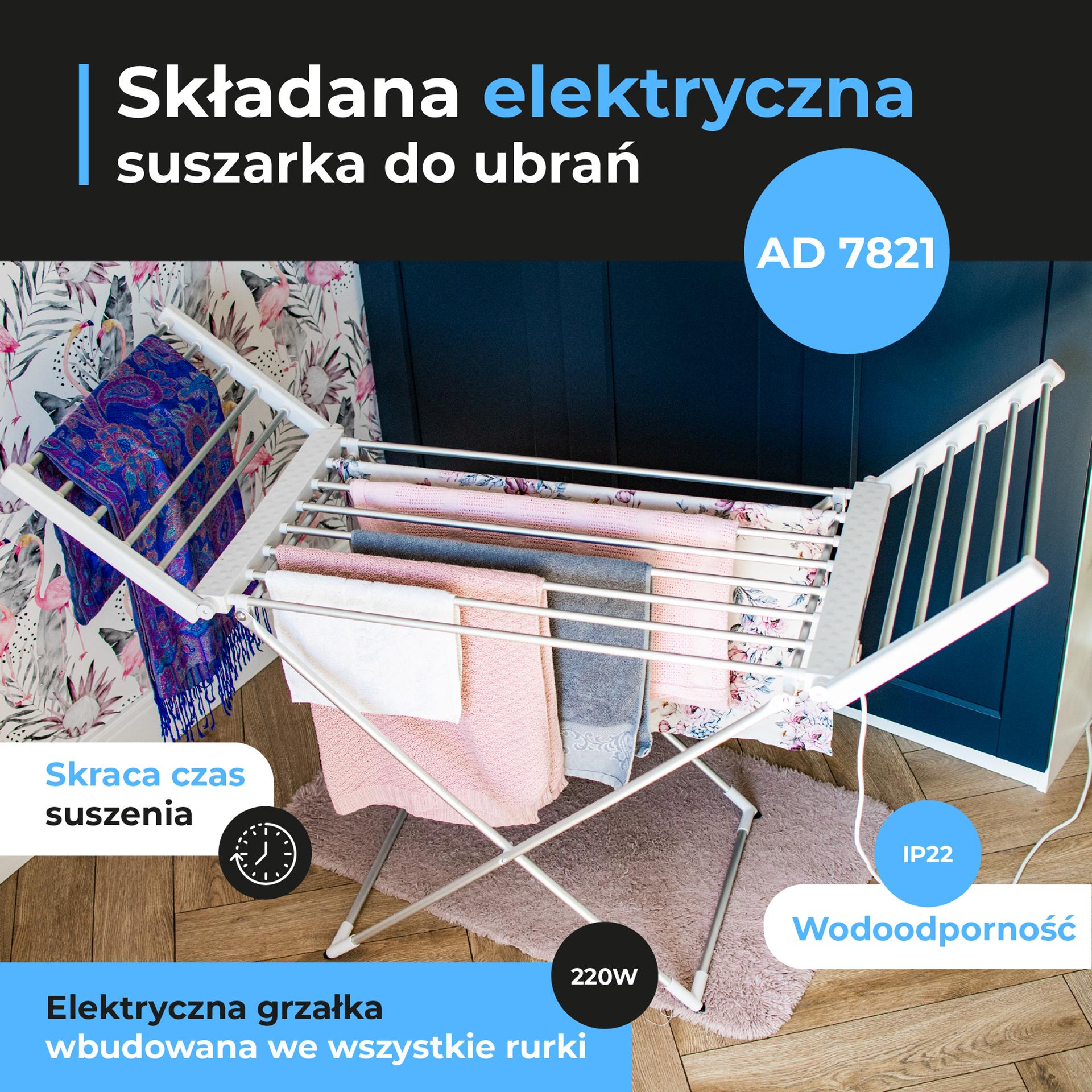 Suszarka Adler AD 7821 po złożeniu
