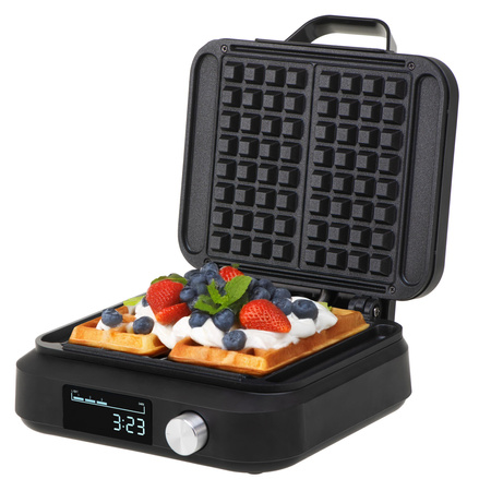 Gofrownica 2200W Timer Wyświetlacz LED 6 poziomów zarumienienia Głębokie płyty CAMRY CR 3086