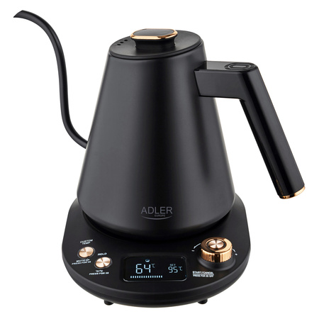 Czajnik elektryczny 1.0L, regulacja 40-100°C, podtrzymanie, LED Adler AD1349