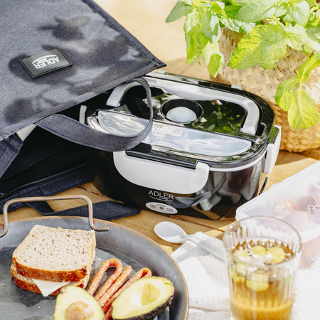 Lunchbox pojemnik podgrzewany na żywność 1L torba termiczna 2 komory Adler AD 4521