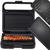 Opiekacz do Kanapek 2w1 z Funkcją Grillowania, Kompaktowy Design, Adler AD 3070 Black