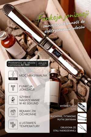 Prostownica do Włosów z Jonizacją Profesjonalna Camry CR 2320