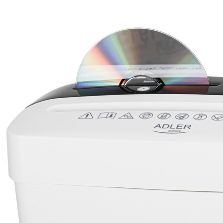 Niszczarka do dokumentów 200W biała Adler AD1037