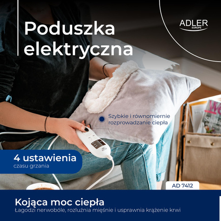Poduszka Elektryczna do Masażu Podgrzewająca Adler AD 7412