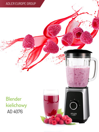 Blender Kielichowy z Mocnym Silnikiem i Regulacją Obrotów Adler AD 4076