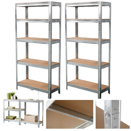 Zestaw 2 regałów metalowych 175 kg/półka 2w1 bez śrub Avenido av 6816