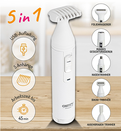 Trymer foliowy wielofunkcyjny z golarką do ciała Camry CR 2935