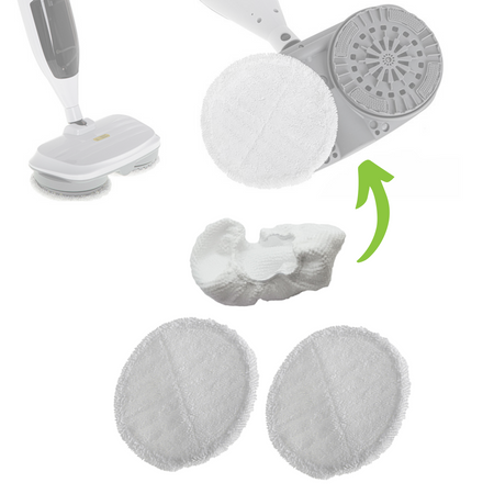 AD 7052.1 Wkłady okrągłe do mopa parowego oraz mała nakładka materiałowa AD 7052