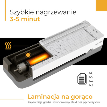 Laminator A3 i A4 z trymerem, 170W, szybkie nagrzewanie Avenido AV 1043