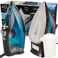 Żelazko parowe 3000W, ceramiczna stopa, 5 funkcji, 4 systemy ochrony Adler AD 5032