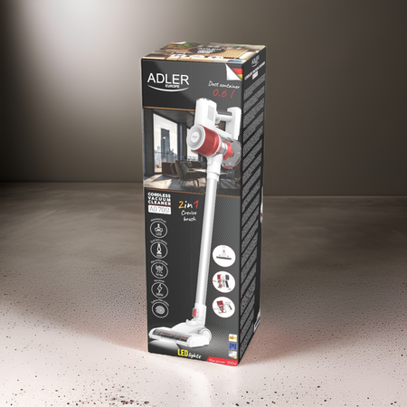 Bezprzewodowy Odkurzacz Pionowy Adler o Niskiej Wadze AD 7051
