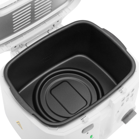 Frytkownica elektryczna, frytownica tłuszczowa 2,5L, 1800W, filtr, wyjmowany pojemnik, ochrona – Mesko MS 4908G