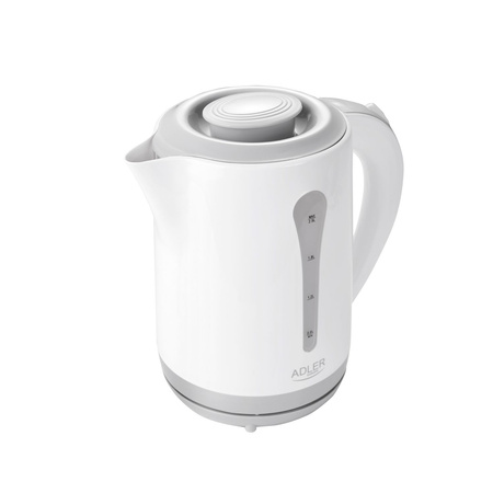 Czajnik elektryczny plastikowy 2,5L, 2200W, biały, obrotowa podstawa – Adler AD 1244