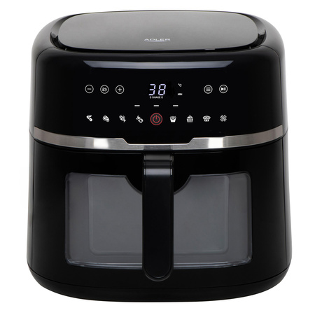 Frytkownica beztłuszczowa 8L, Air Fryer 2500W, 9 programów, dotyk LED Adler AD 6318