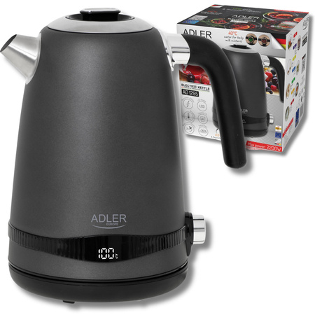 Czajnik elektryczny 1.7L, regulacja 40-100°C, LCD, podtrzymanie temperatury Adler AD 1295
