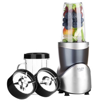 Blender do smoothie, 4 bidony, 2 ostrza, BPA free, ochrona silnika – Adler AD 4084