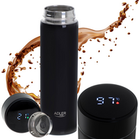 Termos Kubek termiczny 473 ml, wyświetlacz LED, sitko, podwójne ścianki, BPA Free Adler AD 4506