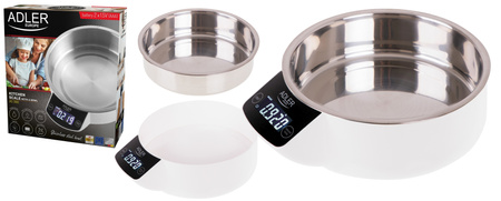 Waga kuchenna z misą 5 kg, 1 g, obliczanie objętości wody i mleka Adler AD 3166