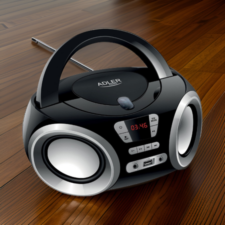 Przenośny boombox z USB, AUX i radiem FM — Adler AD 1181