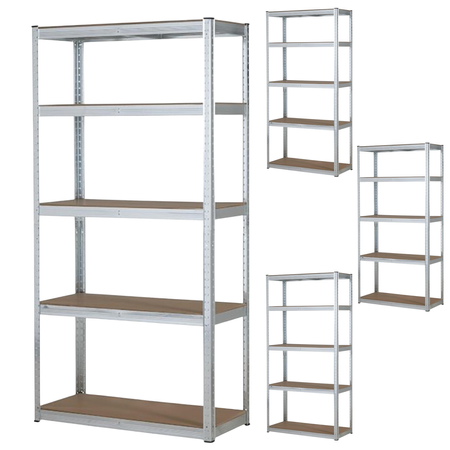 4 komplety regałów magazynowych metalowych 2w1, udźwig 175kg/półkę Avenido AV 6816