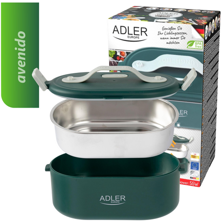 Pojemnik na żywność podgrzewany 0.8L, do 70°C, wyjmowany pojemnik Adler AD 4505