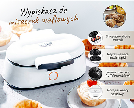Waflownica do Miseczek Waflowych Adler Wielofunkcyjna AD 3062