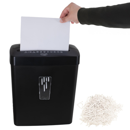Niszczarka do dokumentów Adler 200W czarna | AD1037B