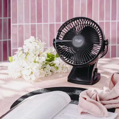 Wentylator biurkowy z klipsem 2w1 Adler AD7342 czarny
