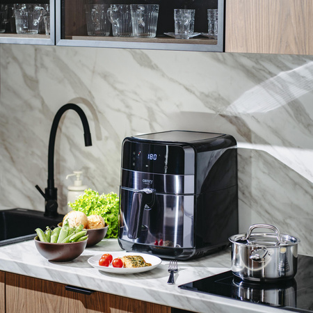 Frytkownica beztłuszczowa, piekarnik Air Fryer, 5L, LED, 2500W, programy, Camry CR 6311b