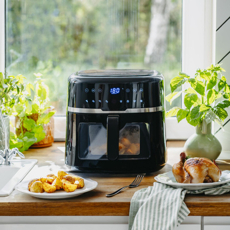 Frytkownica beztłuszczowa 8L, Air Fryer 2500W, 9 programów, dotyk LED Adler AD 6318