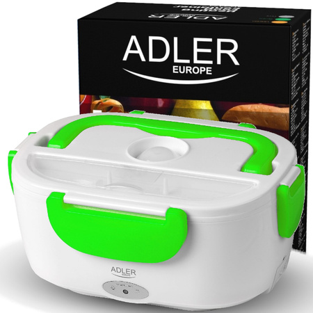 Pojemnik podgrzewany do żywności, zielony, przenośny, Adler SKU AD 4474