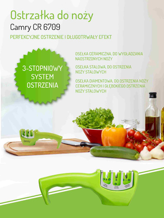 Elektryczna Ostrzałka do Noży Camry – Kompaktowa, Wydajna, Precyzyjna CR 6709