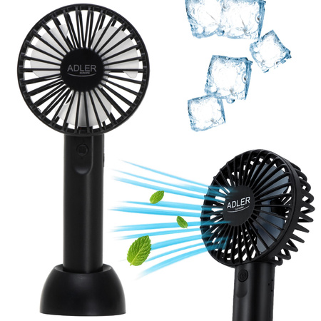 Mini wentylator USB, 3 prędkości, cicha praca, podróżny, biurkowy – Adler AD 7338