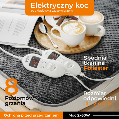 Elektryczny Koc Podkładowy z Czasomierzem Camry CR 7417