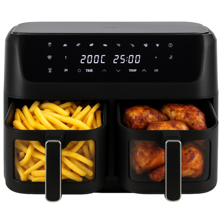 Frytkownica beztłuszczowa 11L, 2 kosze, Air Fryer 2700W, 8 programów Adler AD 6324
