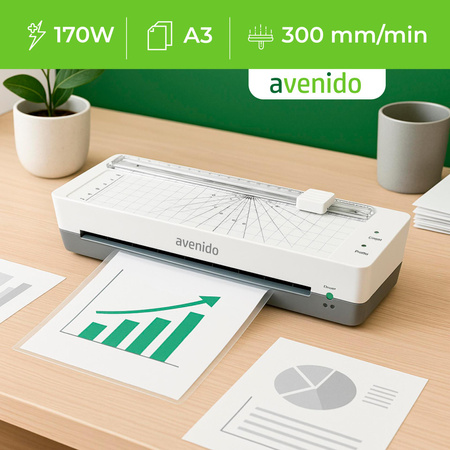 Laminator A3 i A4 z trymerem, 170W, szybkie nagrzewanie Avenido AV 1043