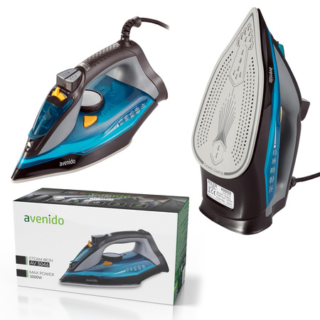 Żelazko parowe 3000W ceramiczne, 5 funkcji, 4 systemy ochrony avenido AV 5046