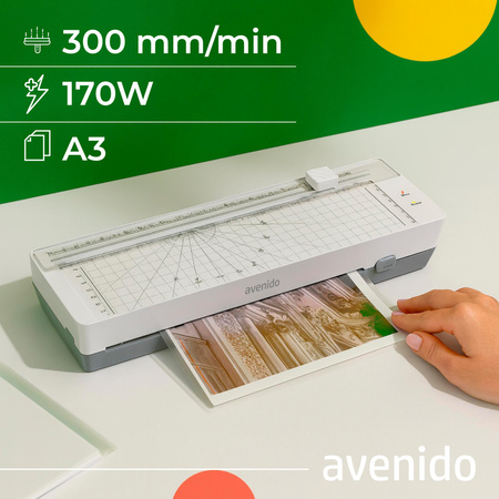 Laminator A3 i A4 z trymerem, 170W, szybkie nagrzewanie Avenido AV 1043