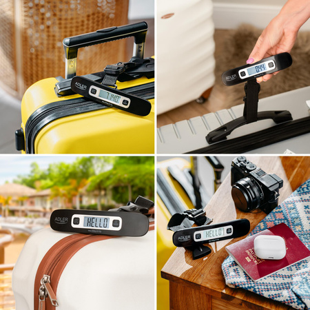 Elektroniczna Waga do Bagażu 50 kg, Kompaktowa i Lekka, Adler AD 8190