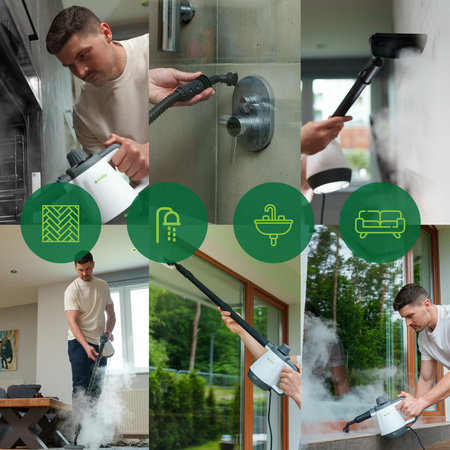 Myjka parowa 2000W, 3.5 bar, mop parowy, czyscik, 99.99% bakterii avenido AV 7080