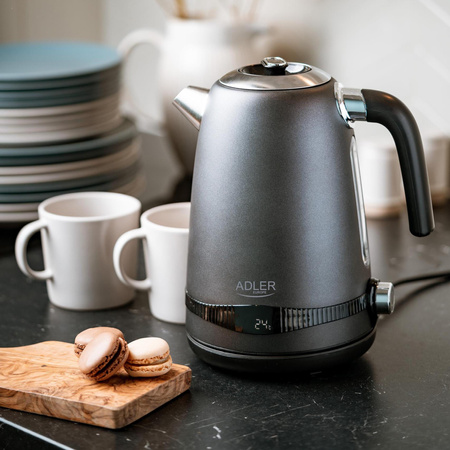 Czajnik elektryczny 1.7L, regulacja 40-100°C, LCD, podtrzymanie temperatury Adler AD 1295