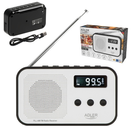Radio kuchenne cyfrowe PLL AM / FM Adler AD 1907