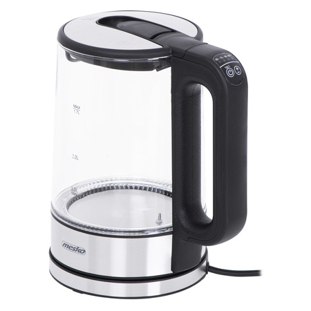 Szklany Czajnik z Regulacją Temperatury 1,7 L, Czarny | Mesko MS 1301
