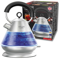 Czajnik Szklany z Regulacją Temperatury 1,5L, Funkcja STRIX, Adler - AD 1282