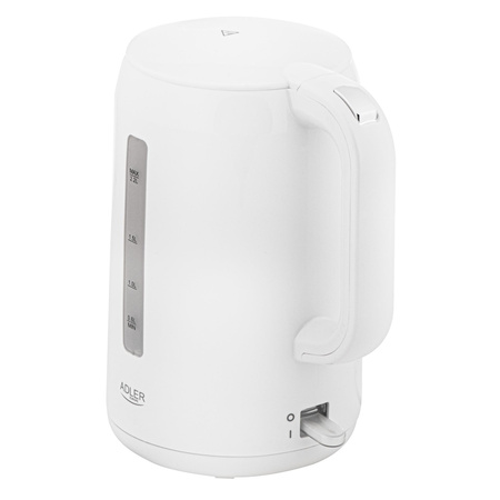Czajnik elektryczny 2,2L, 2200W, biały, filtr, bezpiecznik – Adler AD 1386