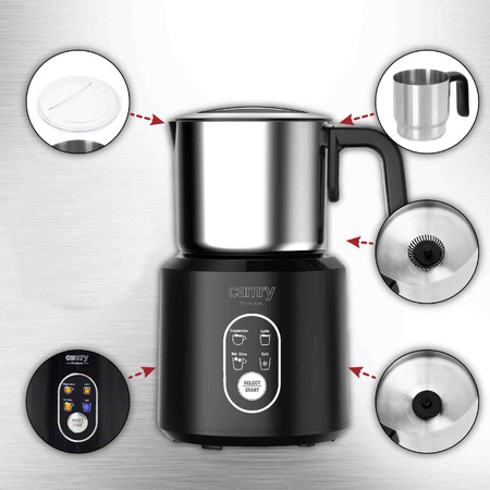 Elektryczny Spieniacz i Podgrzewacz do Mleka z Funkcją Automatyzacji Camry CR 4498