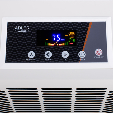 Przemysłowy osuszacz powietrza 50L/24h, 300 m³/h, pompa, LED Adler AD 7864