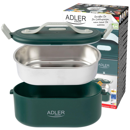 Pojemnik na żywność podgrzewany 0.8L, do 70°C, wyjmowany pojemnik Adler AD 4505