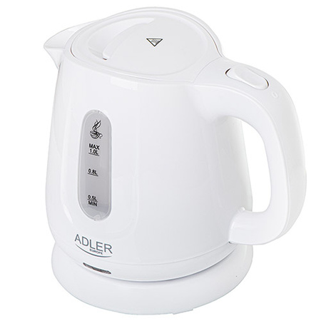 Plastikowy Czajnik 1.0L z Ergonomicznym Uchem - Adler AD 1373
