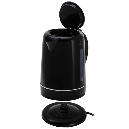 Czajnik elektryczny 2200W, 1.7L, płaska grzałka, filtr antywapienny Adler AD 1385 Black